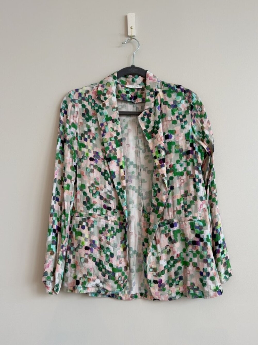 Neu Nomads 100% Modal Printed Blazer | Abstract Watercolor | XS